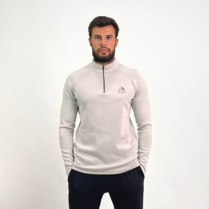 Light Grey Quarter Zipper
